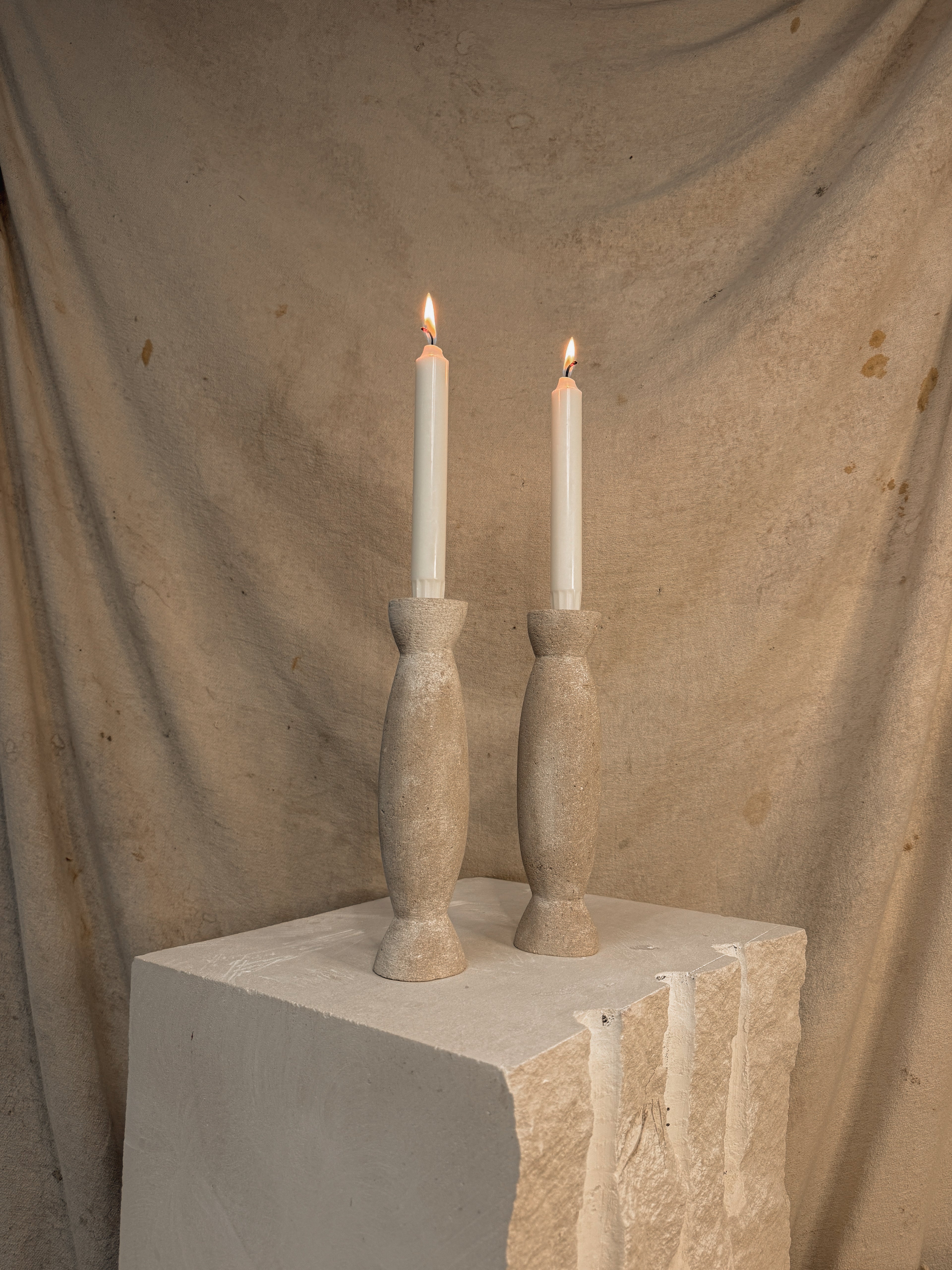 PORTLAND LIMESTONE FARINGDON CANDELABRAS